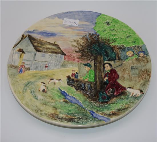 Decorative pottery plaque